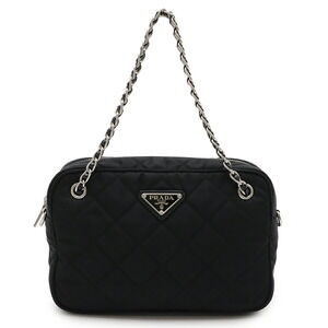 Prada TESSUTO IMPUNTU quilted Shoulder Bag leather black